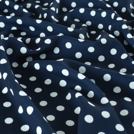 Navy cr?pe 177 printed polka dot dis.d0253